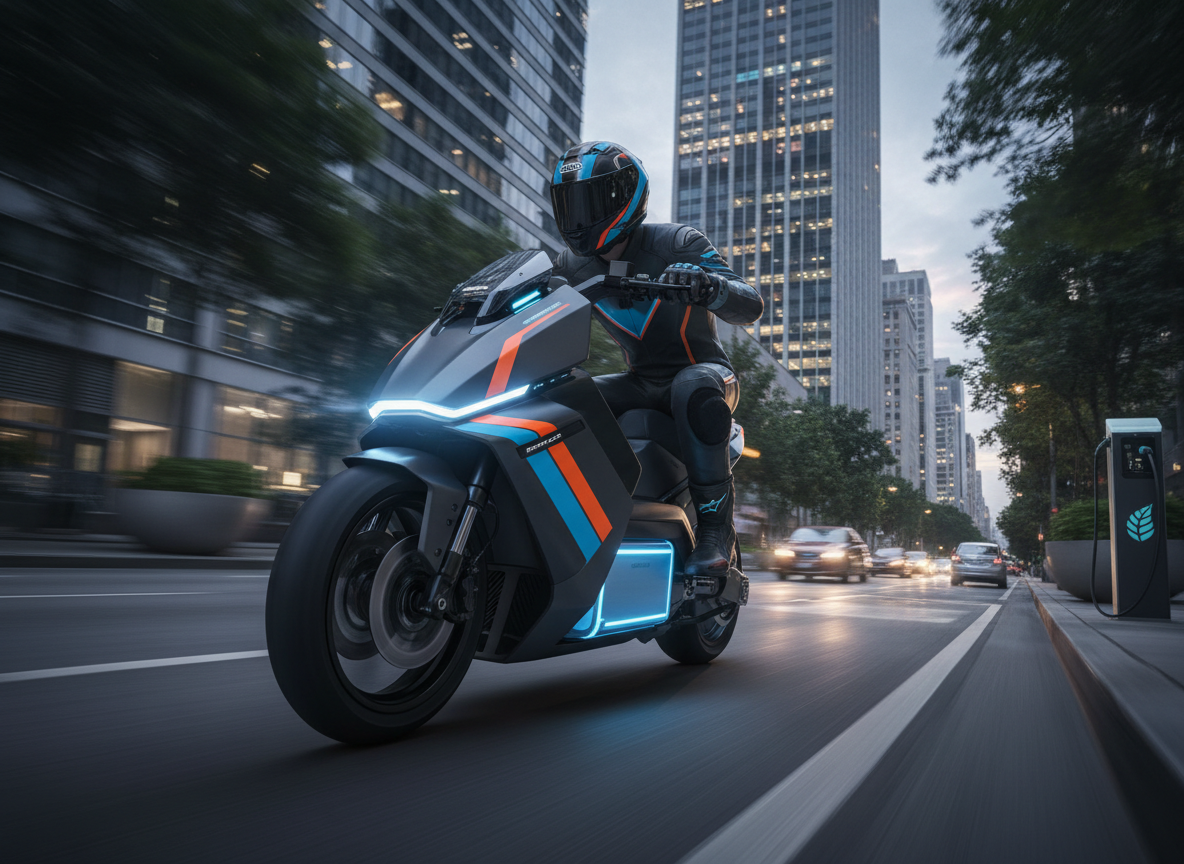 Battery-powered autobike from SF Automobile Technology BD — built for the city